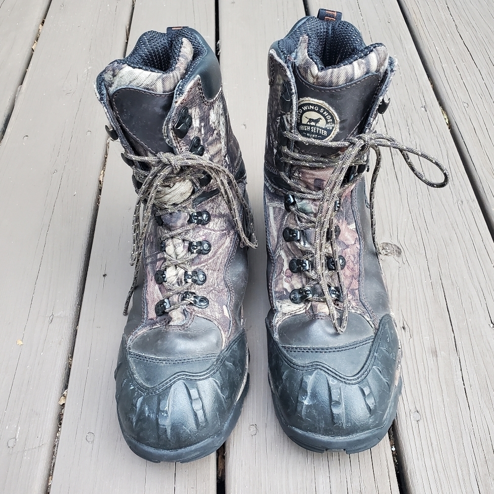 Irish Setter Grizzly Tracker 9'' Waterproof Insulated Mossy Oak Break-Up Boots - Picture 4 of 9